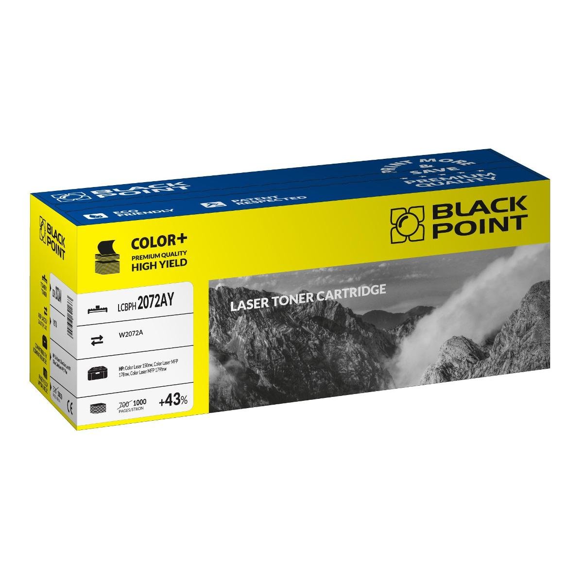 Black Point INNY Lcbph2072ay Toner Color Hp W2072a Blackpoint Lcbph2072ay Blh2072aybw 106L789