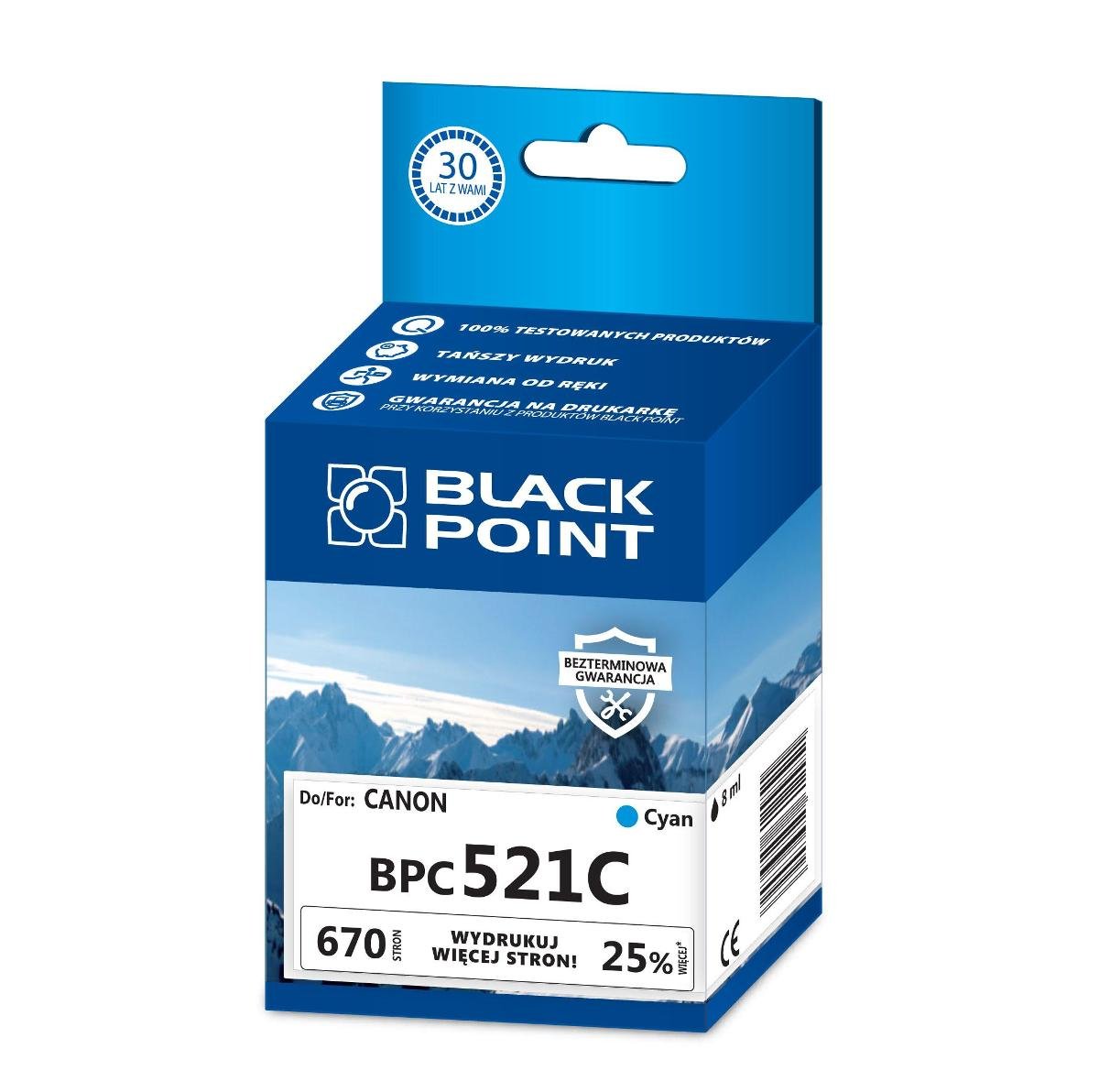 Black Point BPC521C zamiennik Canon CLI-521C
