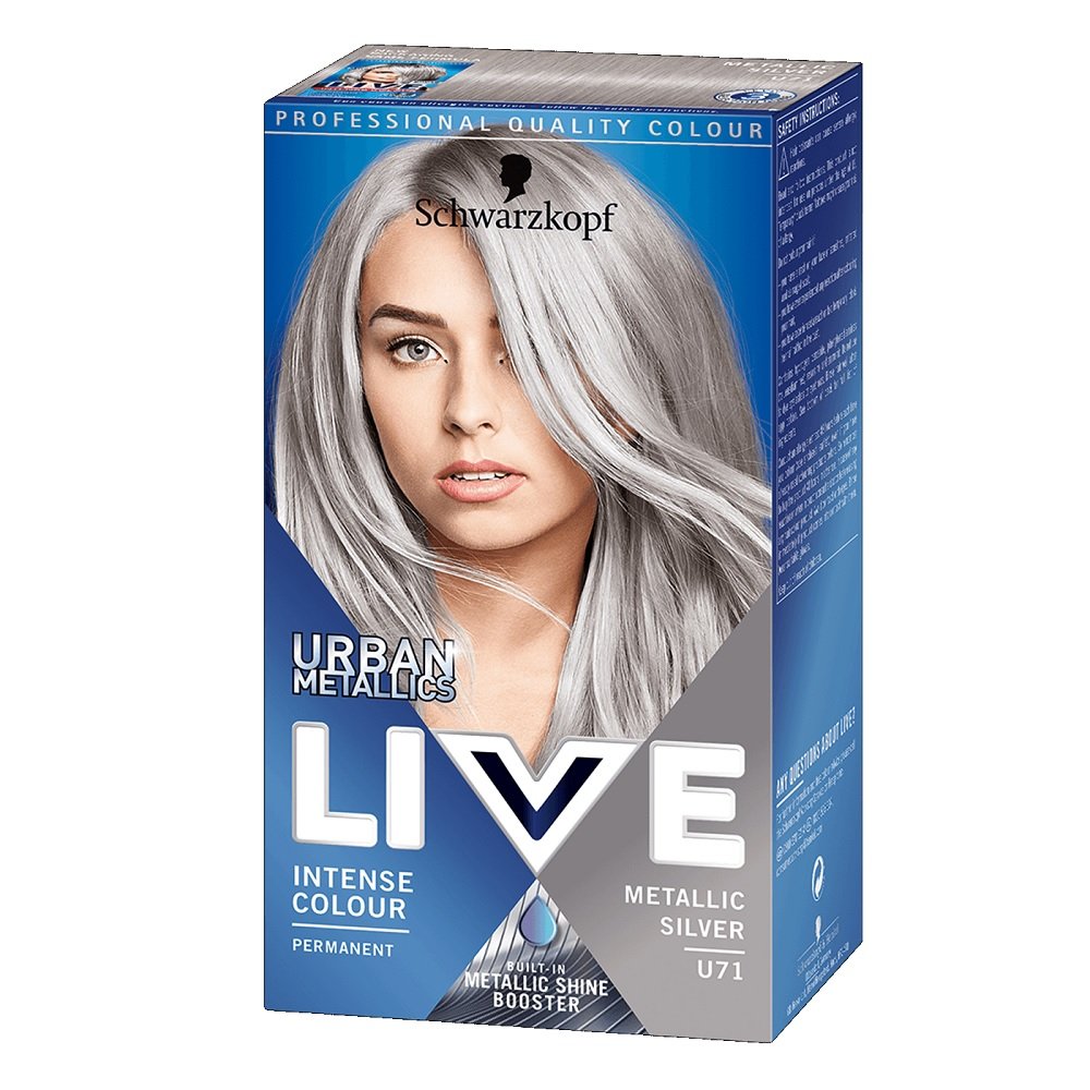 Schwarzkopf LIVE URBAN METALLICS trwała farba do włosów U71 Metallic Silver