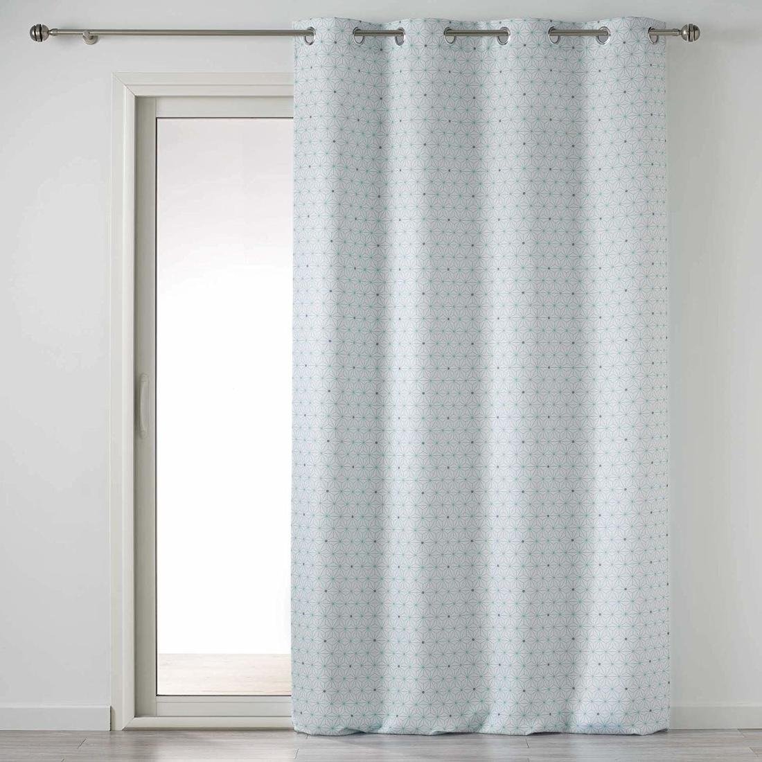 Douceur d'intérieur Douceur dintérieur Zasłona okienna CONSTELLINE 140 x 260 cm niebieska B07TS4DZZ3