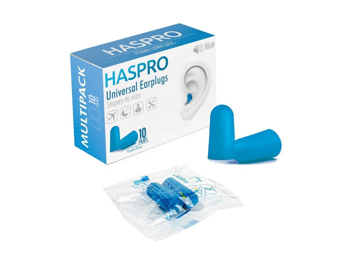 HASPRO Sp. z o.o. Stopery do uszu jednorazowe Haspro Multi10 niebieskie 10 sztuk 1141962
