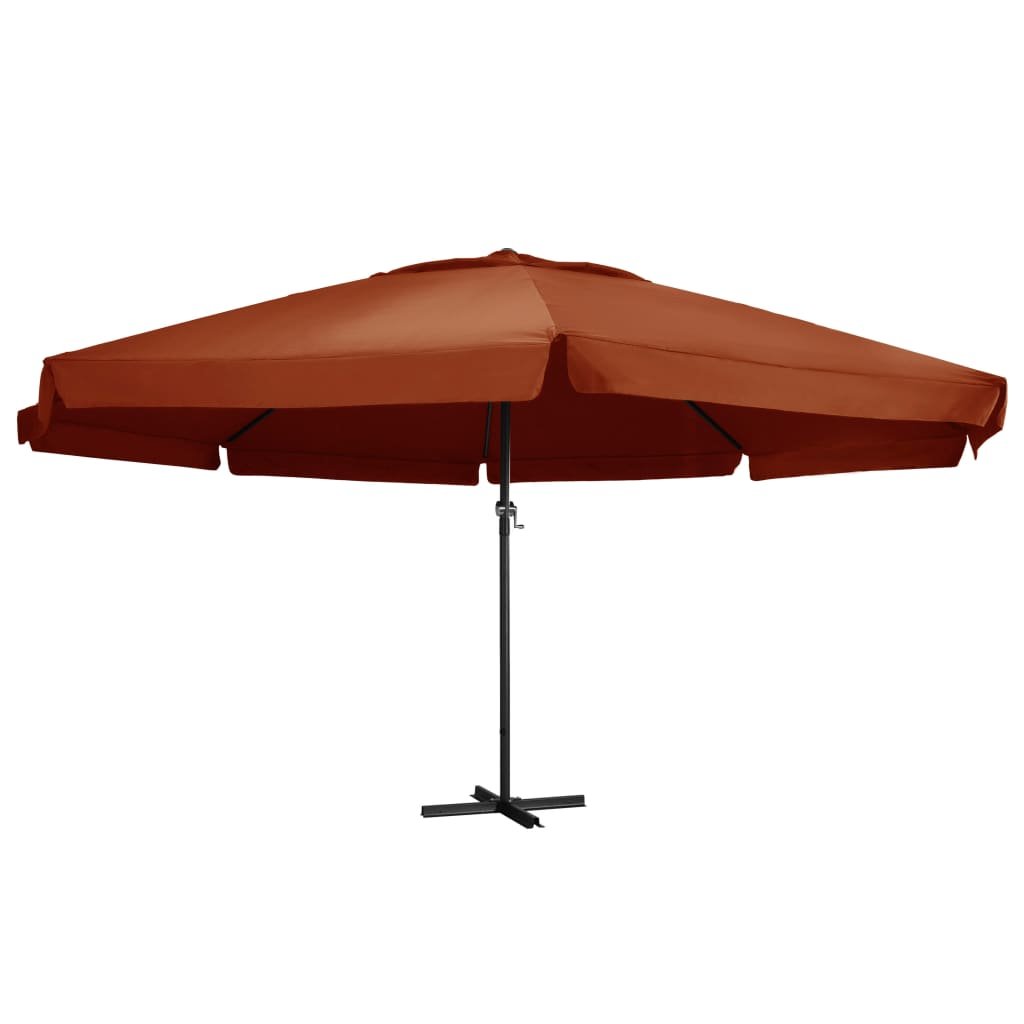 vidaXL Parasol ogrodowy na słupku aluminiowym 600 cm terakota  47375