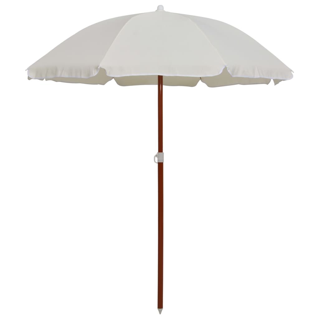 vidaXL Parasol na stalowym słupku, 180 cm, piaskowy vidaXL