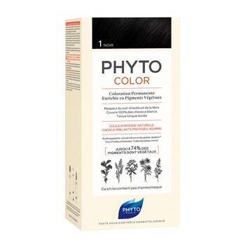 Phyto phytocolor 1 CZARNY farba pielęgnacyjna do włosów z pigmentami roślinnymi