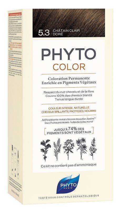 Phyto ALES GROUPE Color Trwała koloryzacja włosów 5.3 Jasny złoty kasztan 100 ml