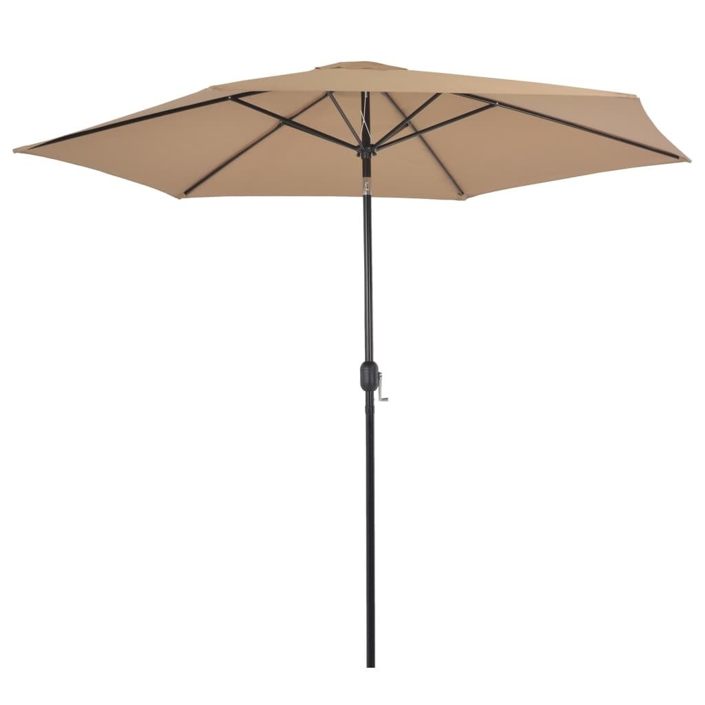 vidaXL Parasol ogrodowy na metalowym słupku, 300 cm, kolor taupe