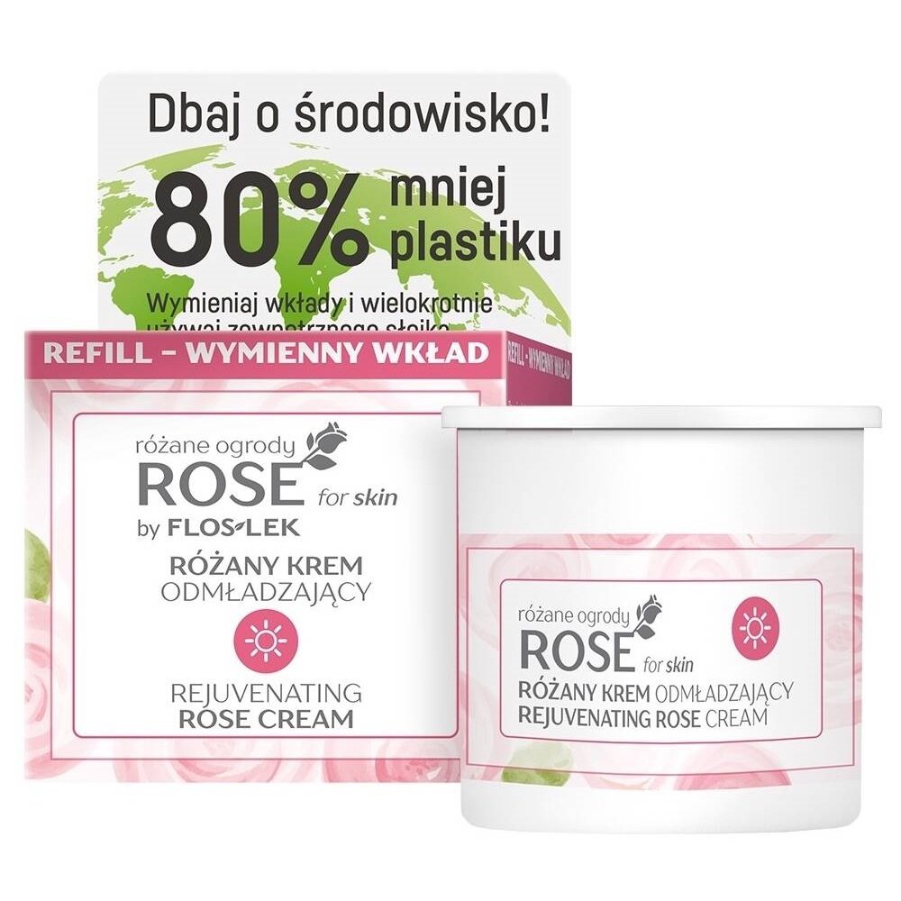 Flos-Lek Rose for Skin Różany Krem odmładzający na dzień wymienny wkład 50ml