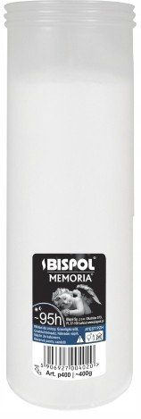 Wkład do zniczy parafinowy BISPOL P400 95H 1szt.