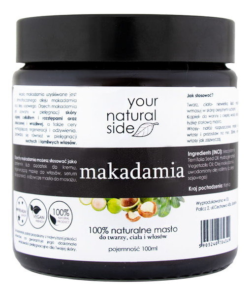 Your Natural Side 100% naturalne masło makadamia YOUNMMA