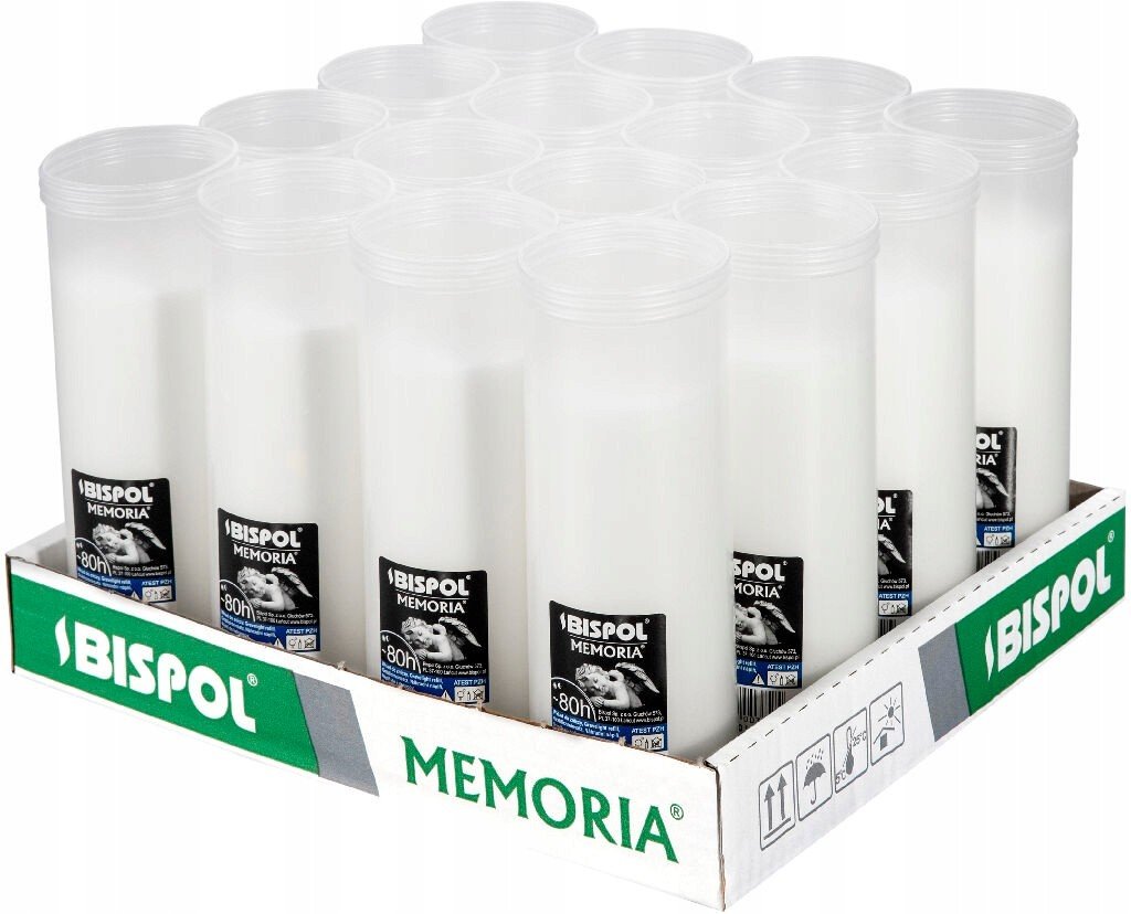 Wkłady do zniczy parafinowe BISPOL P360 80H 16szt.