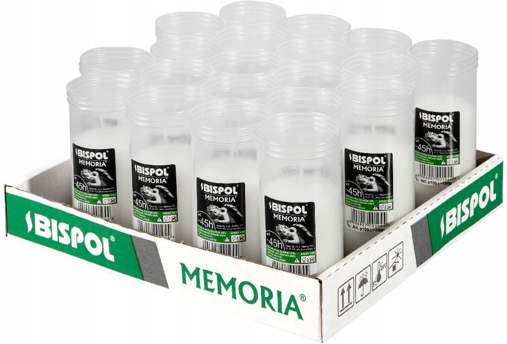 Wkład do zniczy parafinowy 20 szt bispol memoria p165 45h