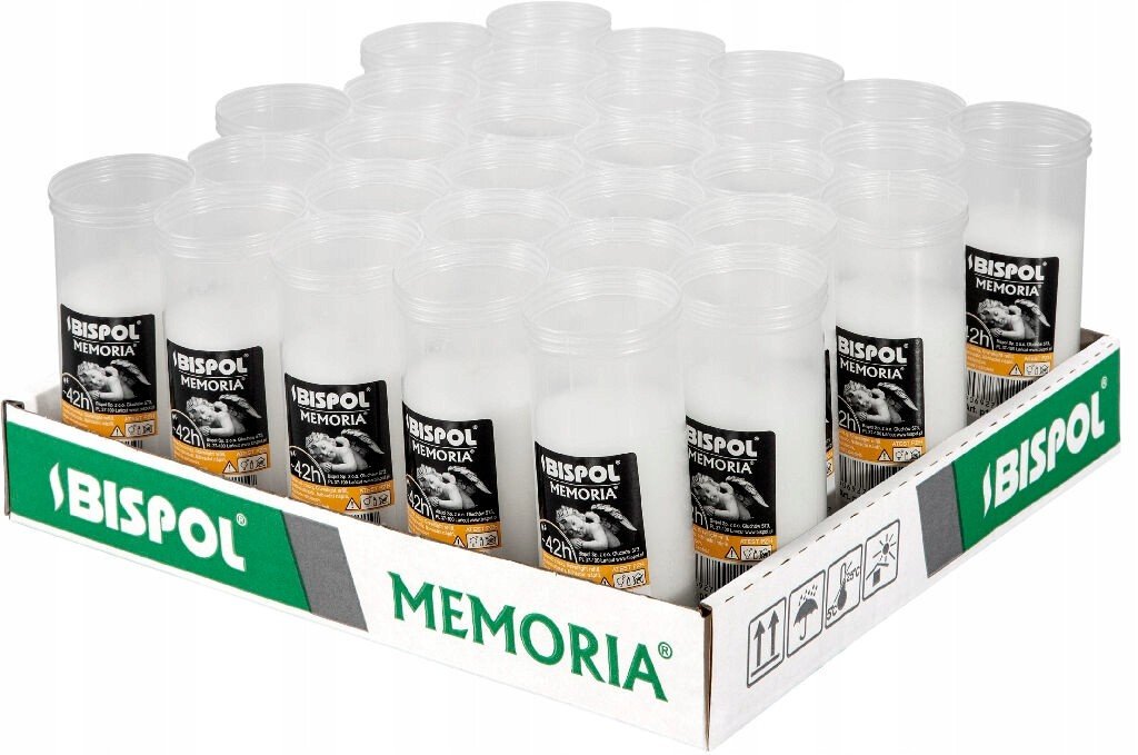 Wkład do zniczy parafinowy 30szt bispol memoria p110 42h