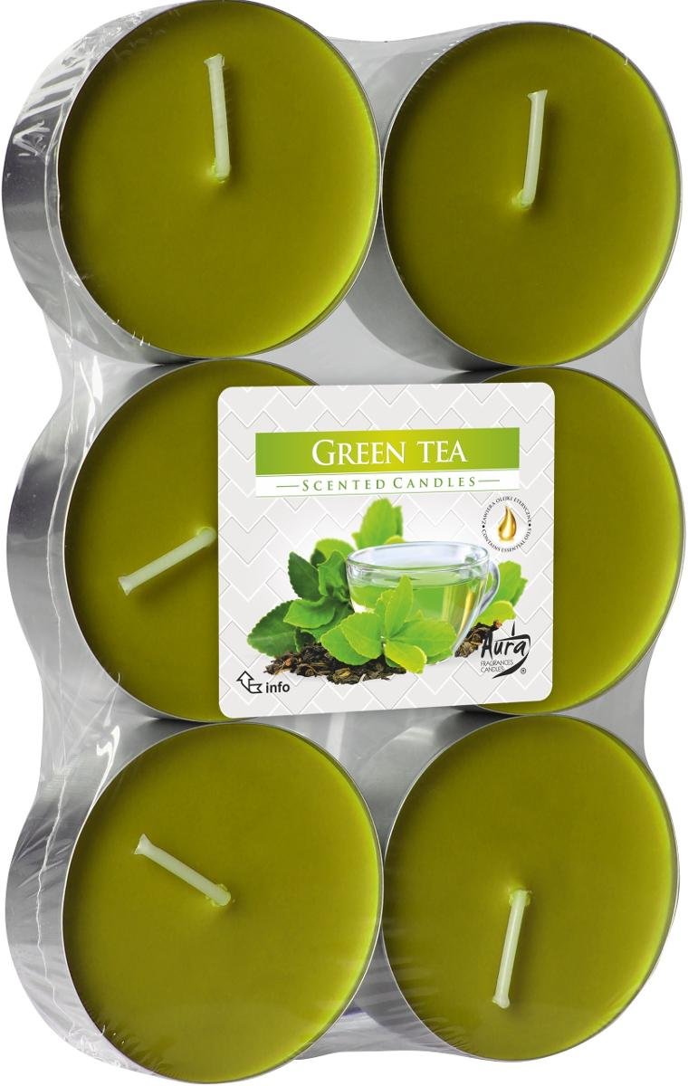 Bispol świece zapachowe MAXI 6szt zielona herbata