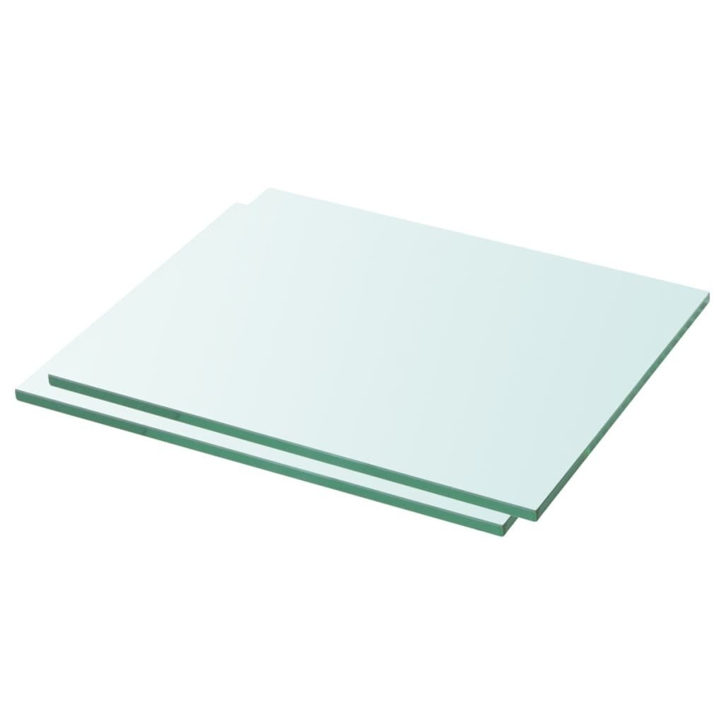 vidaXL vidaXL Półki, 2 szt., panel z przezroczystego szkła, 30 x 20 cm