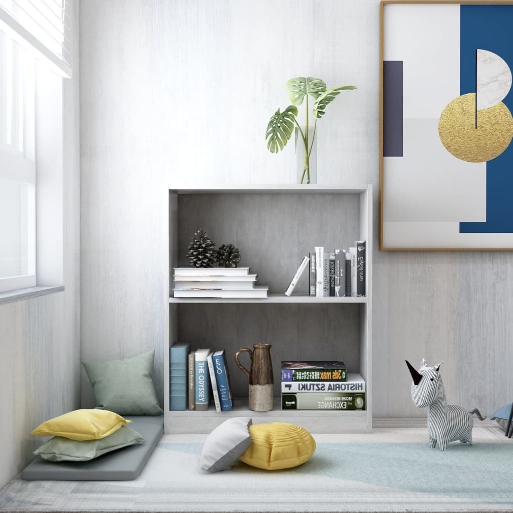 vidaXL Regał na książki, betonowy szary, 60x24x74,5 cm, płyta wiórowa