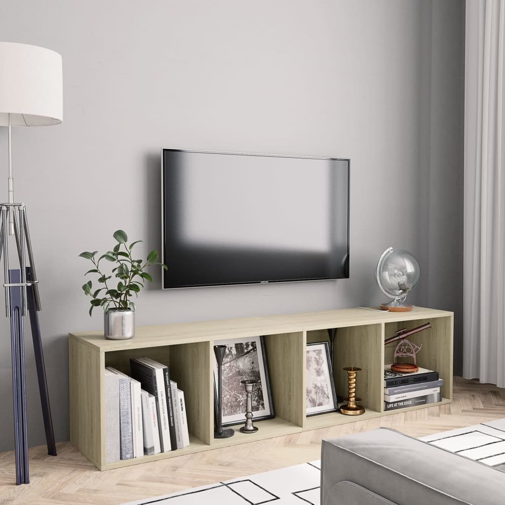 vidaXL Regał na książki/szafka TV, kolor dąb sonoma, 143x30x36 cm vidaXL