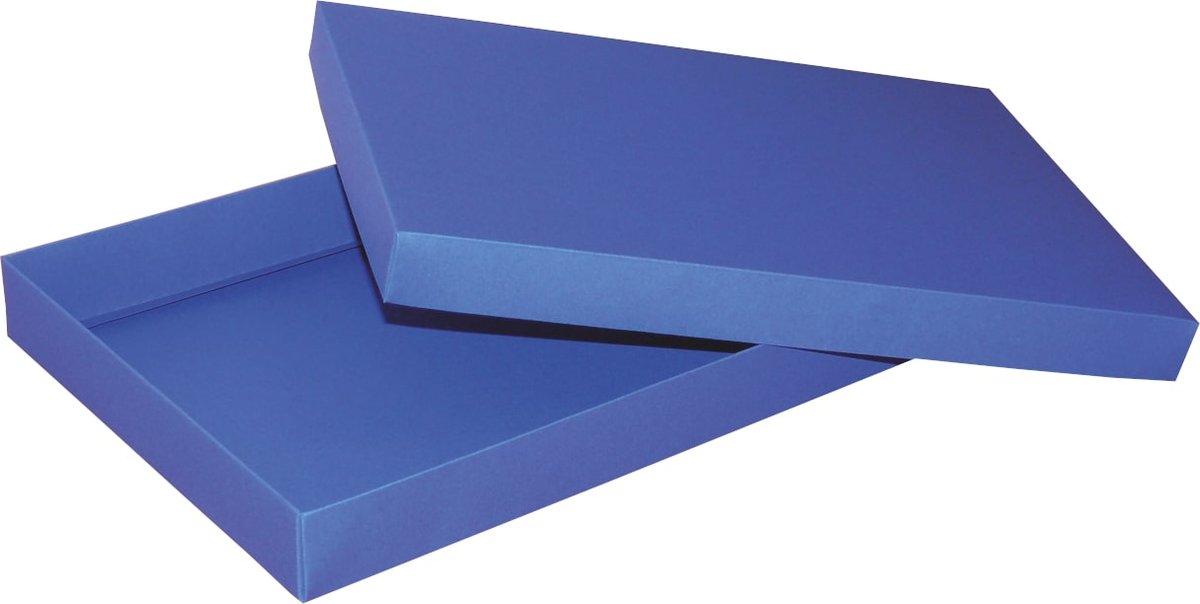 Pudełko ozdobne, niebieskie, 35x24x4 cm