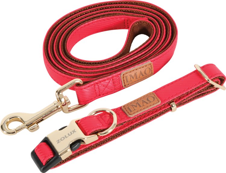 Zolux Smycz Imao Mayfair 20 mm/1,2 m kol. czerwony