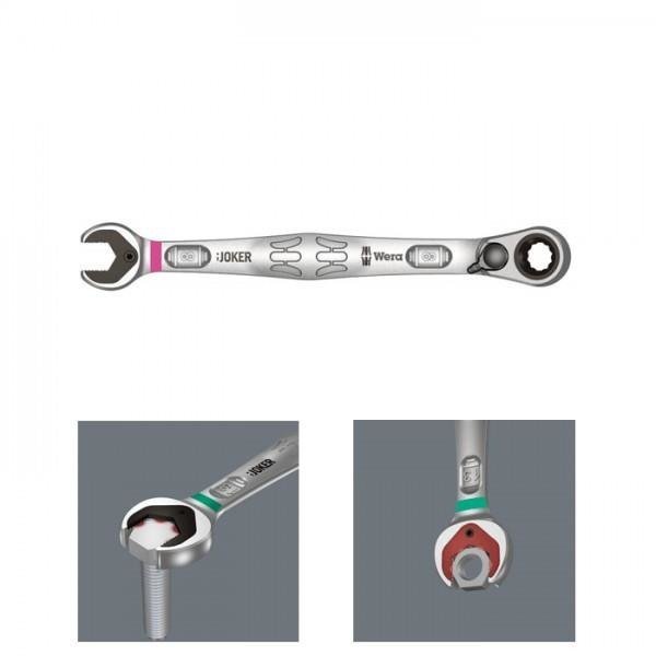 Wera Klucz płasko-oczkowy z grzechotką SW 14 mm x 187 mm