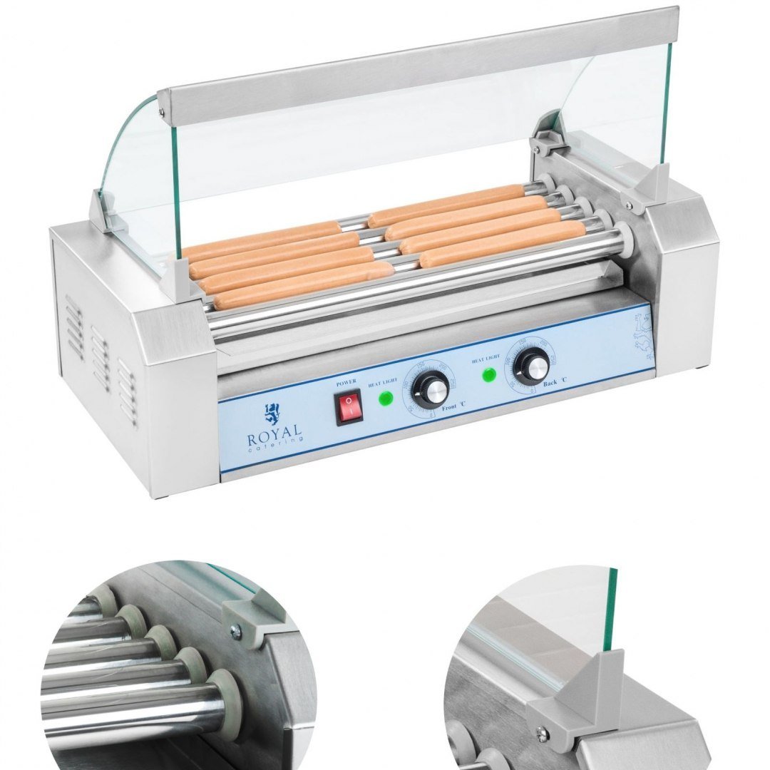 Royal Catering Grill rolkowy - 5 rolek - stal nierdzewna RCHG-5E RCHG-5E