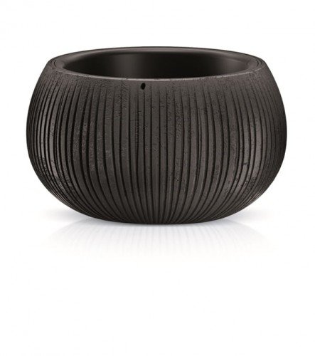 Prosperplast Doniczka Z Wkładem Beton Bowl 37 cm Czarna PPDKB370-B411