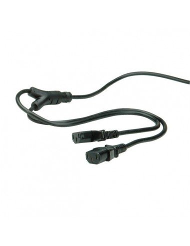 VALUE Kabel zasilający prosty Y 2xIEC 2m