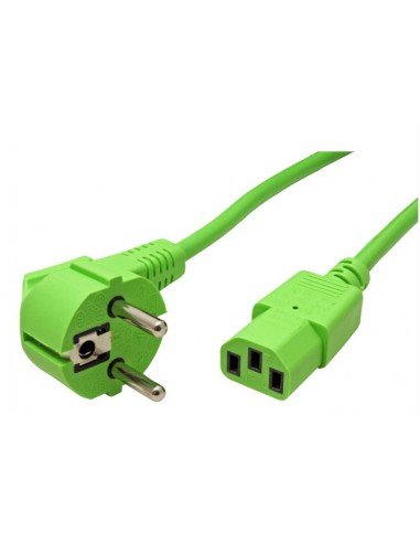 Kabel zasilający do monitora IEC320-C13 zielony