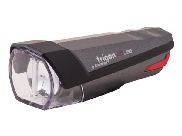 SPANNINGA Lampka przednia TRIGON 25 25luxów/100 lumenów usb czarna A-SNG-999156