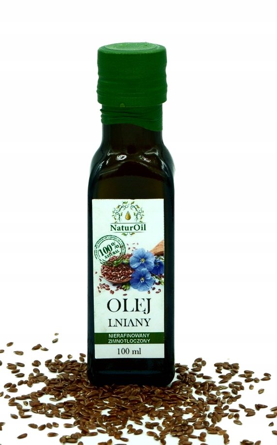 Olej lniany z lnu brązowego 100ml NaturOil