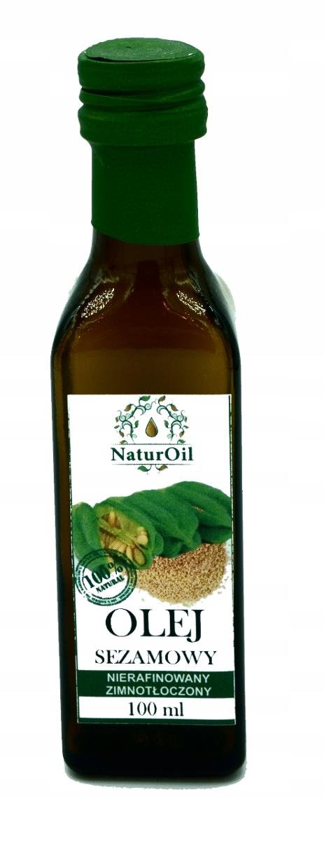 Olej sezamowy z sezamu białego 100ml NaturOil