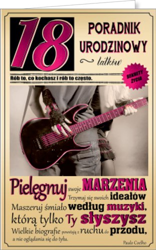 Karnet okolicznościowy, 18 urodziny, U16