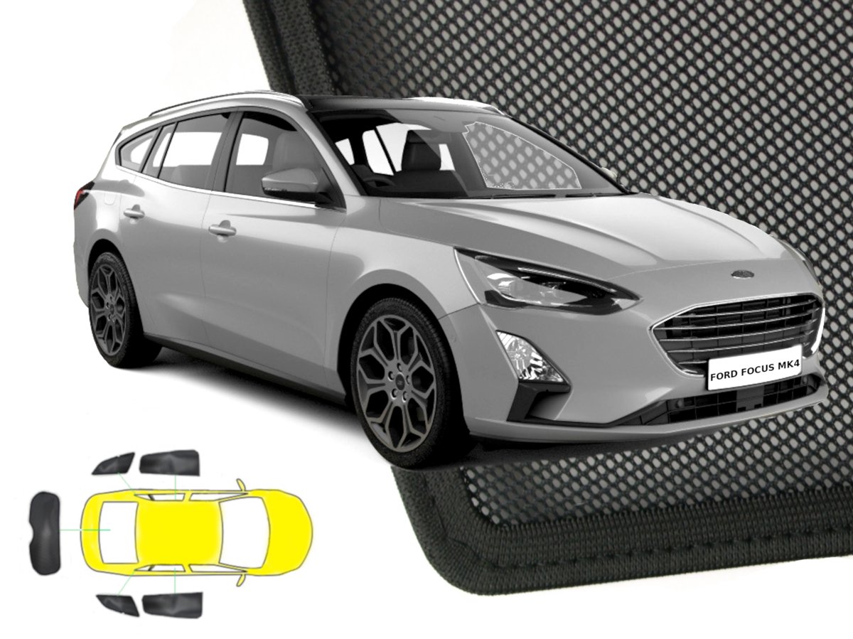 Zasłonki przeciwsłoneczne ŚCIEMNIJ.TO do Ford Focus MK4 kombi, 5 szt.