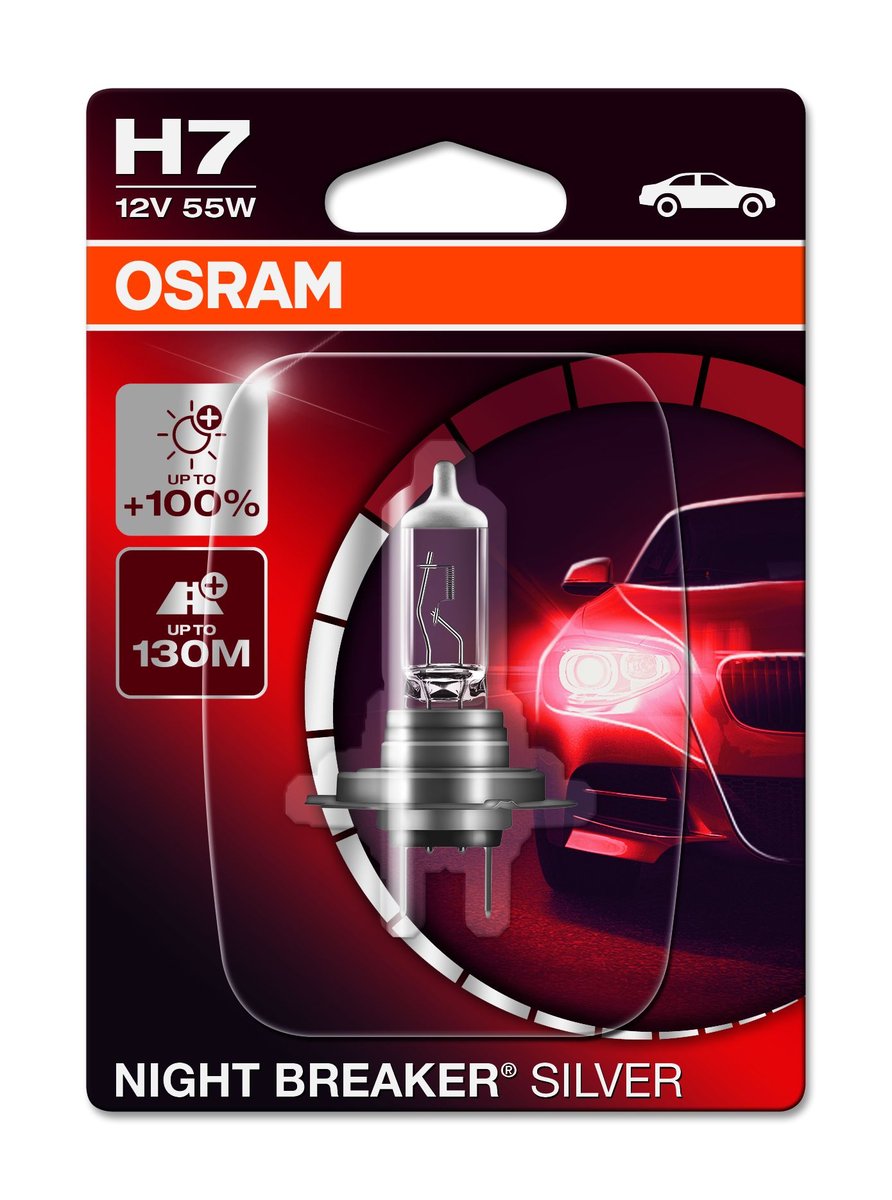 Żarówka OSRAM H7 Night Breaker Silver +100% (1 sztuka)
