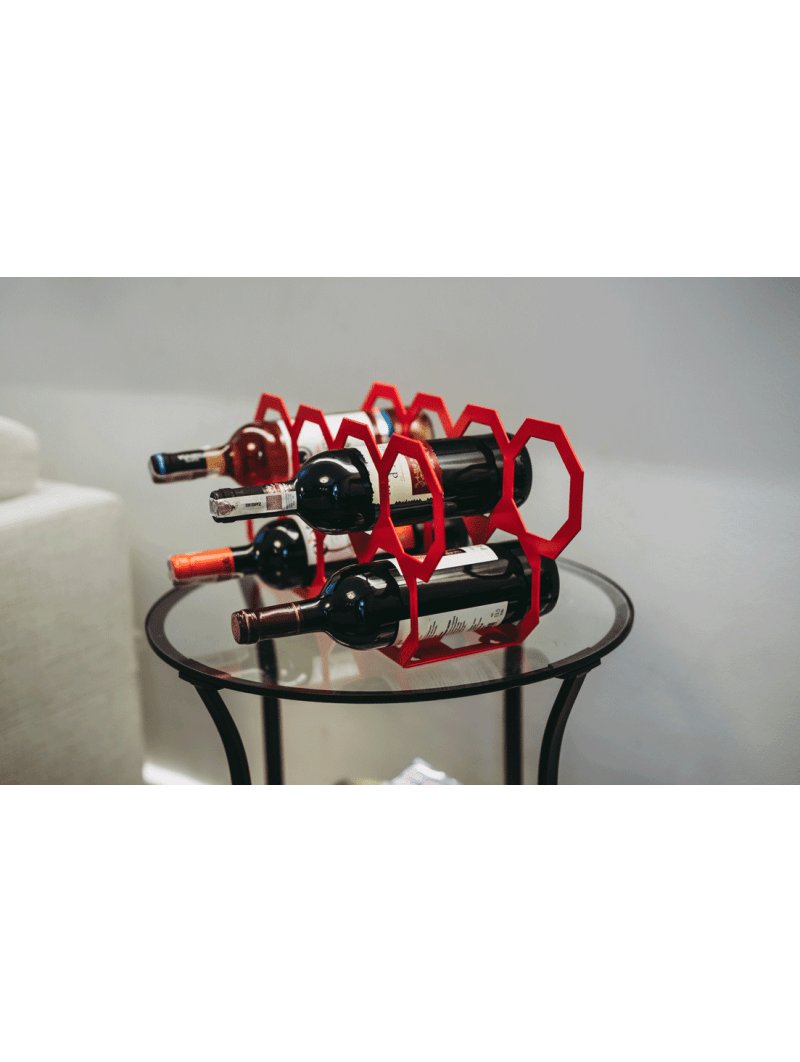 Stojak na wino MADERA, CZERWONY