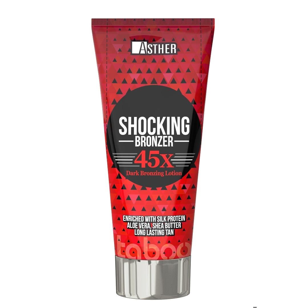 Asther, Shocking X45, bronzer do opalania tuba, 200 ml