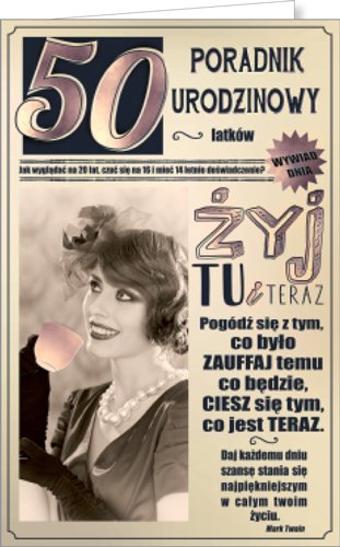 Karnet okolicznościowy, 50 urodziny, U11
