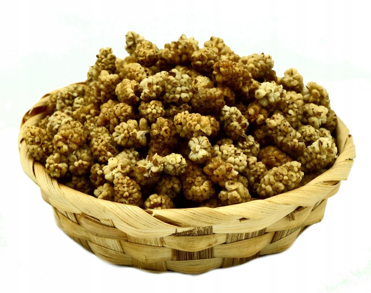Naturini, morwa biała suszona dla cukrzyków naturalna, 500 g