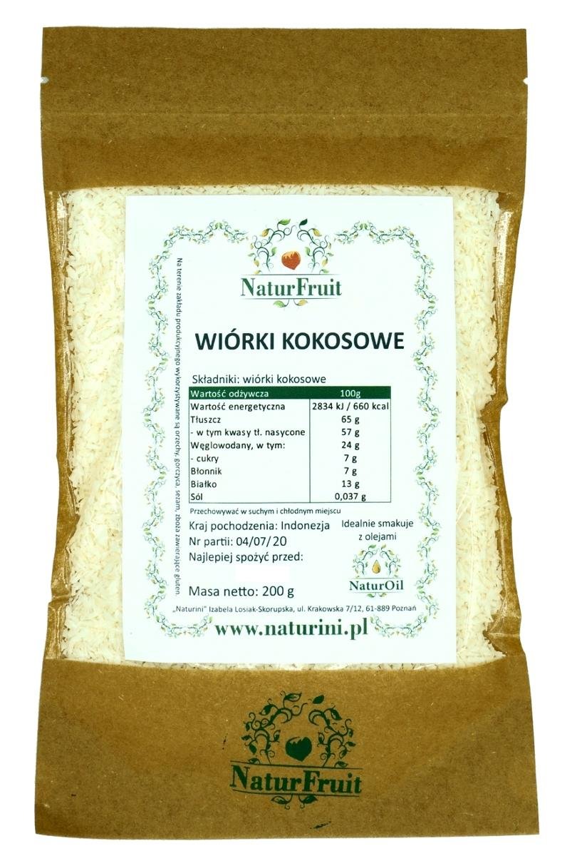 Naturini, wiórki kokosowe bez konserwantów i SO2, 1 kg