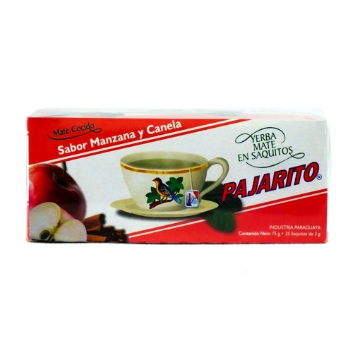 Pajarito LAURO RAATZ - MARKA Yerba Mate w saszetkach jabłko-cynamon 20x3g - AV.Marcial Samaniego