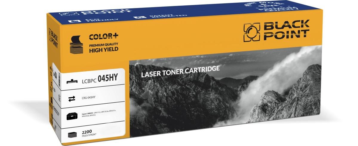 Black Point CRG-045HY YELLOW toner zamiennik do Canon i-SENSYS: LBP611Cn, LBP613Cdw, MF631Cn, MF633Cdw, MF635Cx LCBPC045HY
