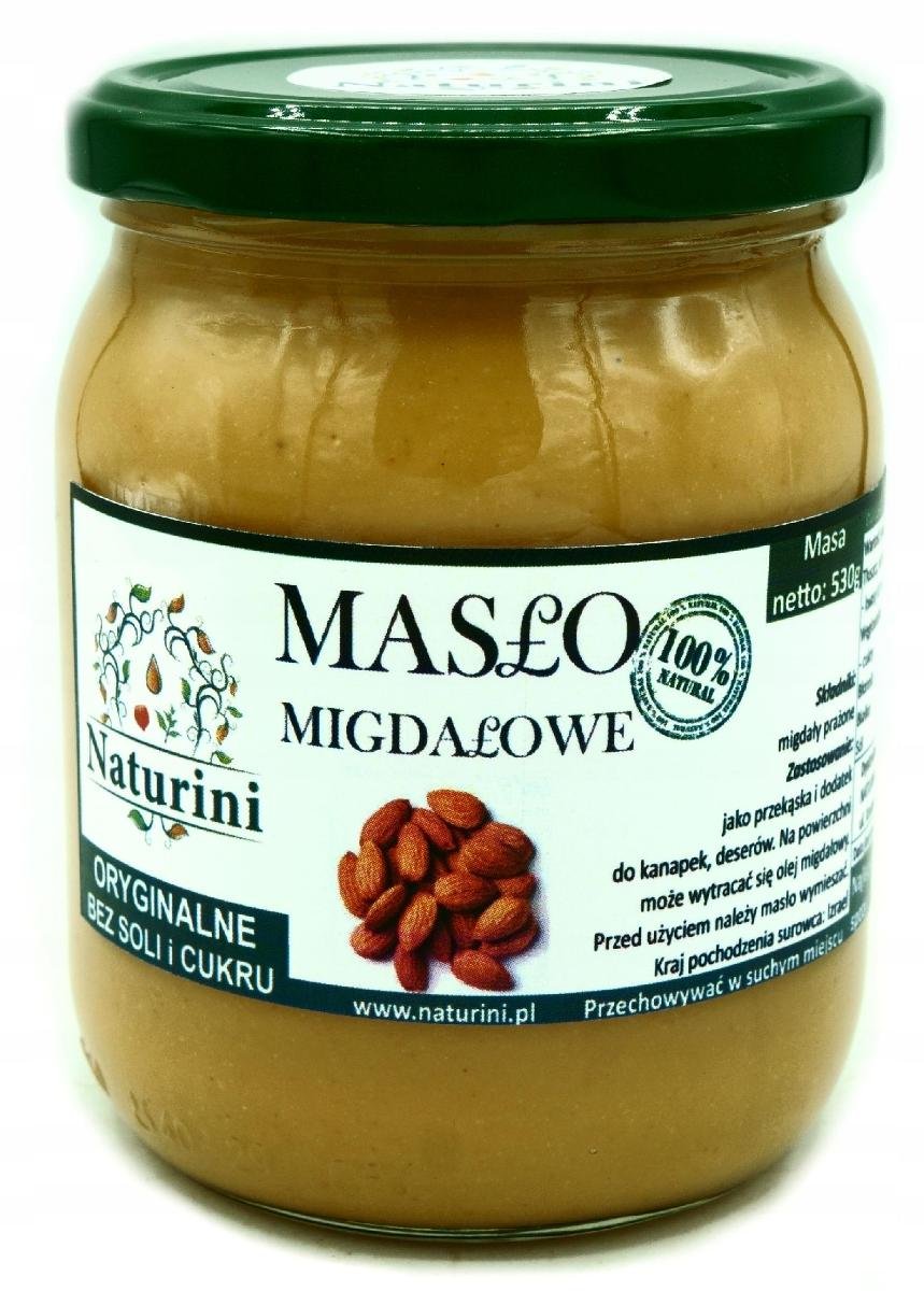 KREM Pasta migdałowa 100% NATURALNA SMOOTH 530g