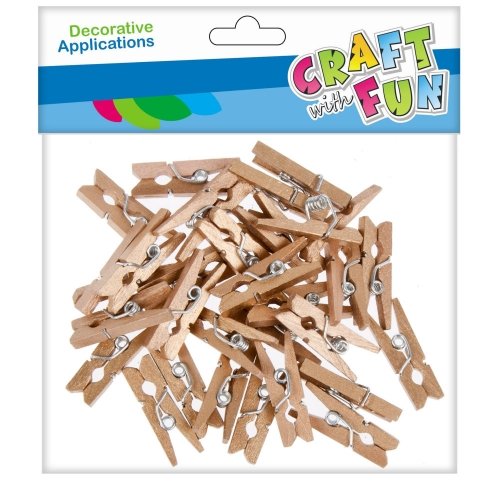 Craft with Fun Ozdoba dekoracyjna Drew Spinacz 30szt Zloto 12/288
