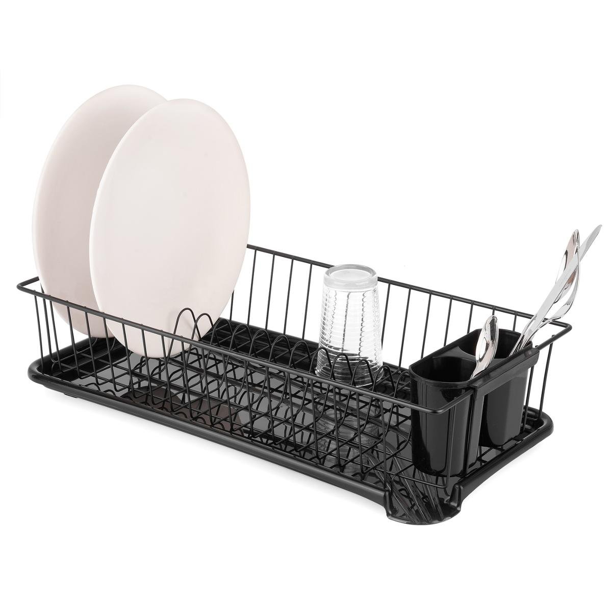 Tadar METALOWA SUSZARKA DO NACZYŃ Z OCIEKACZEM NA SZTUĆCE 49 X 24,5 CM 5907558794564