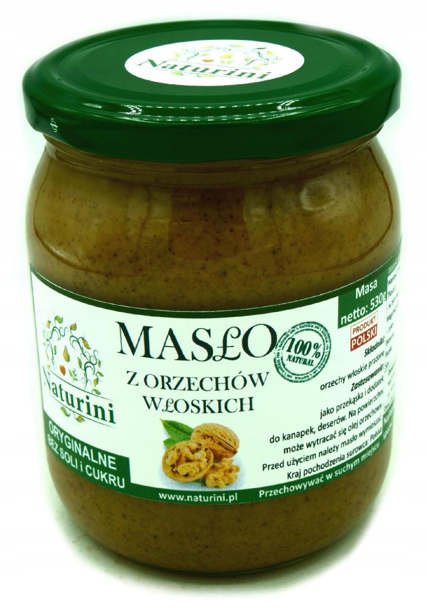 MASŁO Z ORZECHÓW WŁOSKICH POLSKIE 100% SMOOTH 530g