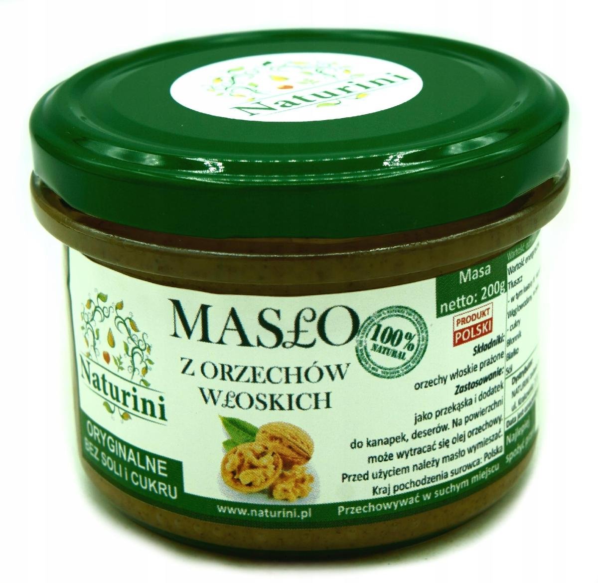 MASŁO Pasta z orzechów włoskich 200g 100% SMOOTH