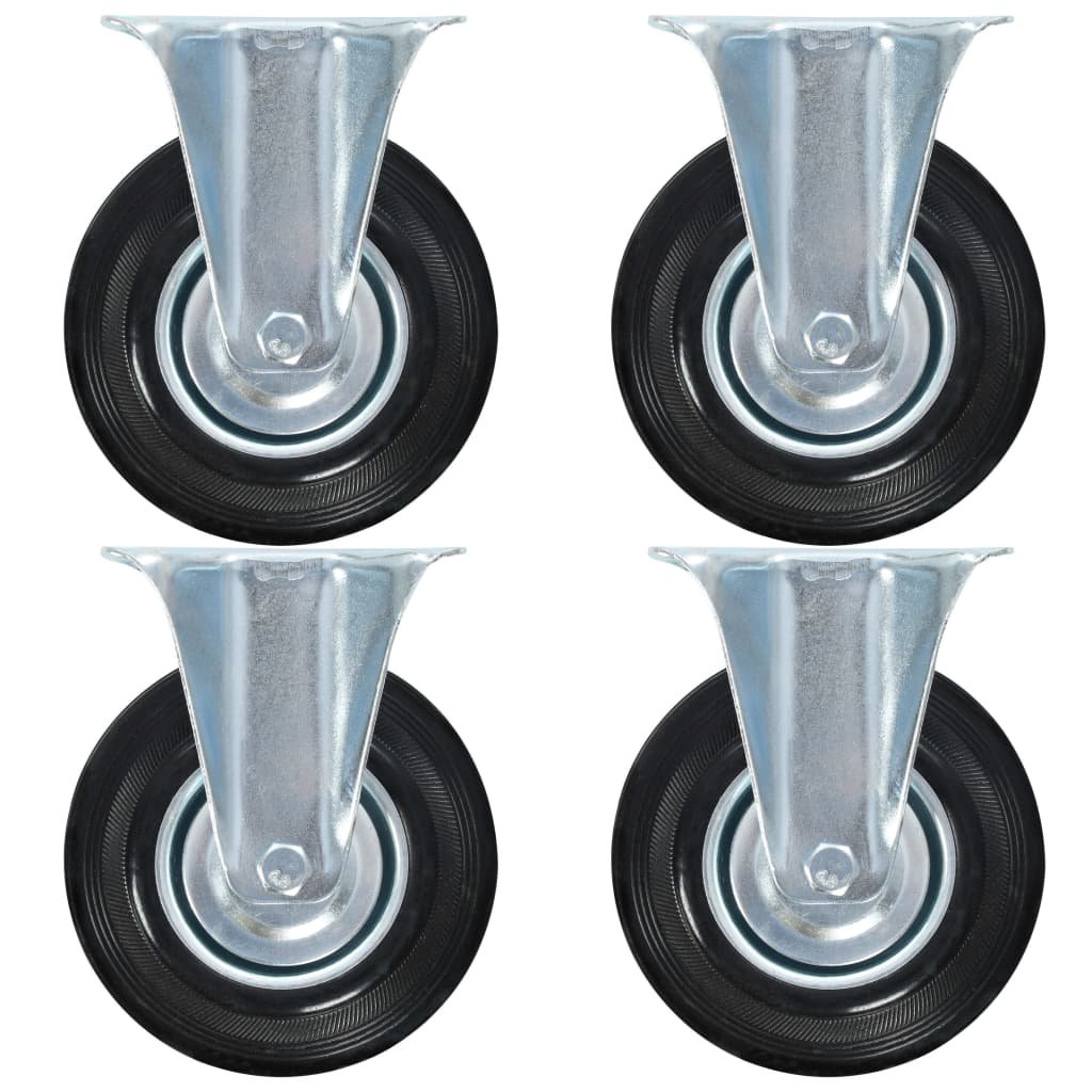 vidaXL vidaXL Kółka nieskrętne, 4 szt., 125 mm