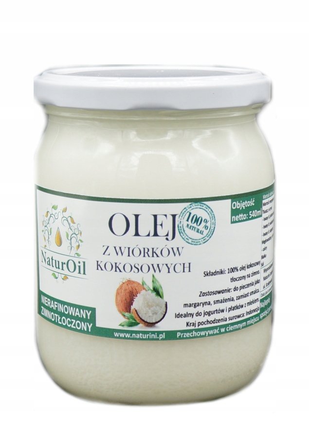 Olej z wiórków kokosowych PREMIUM 540ml NaturOil