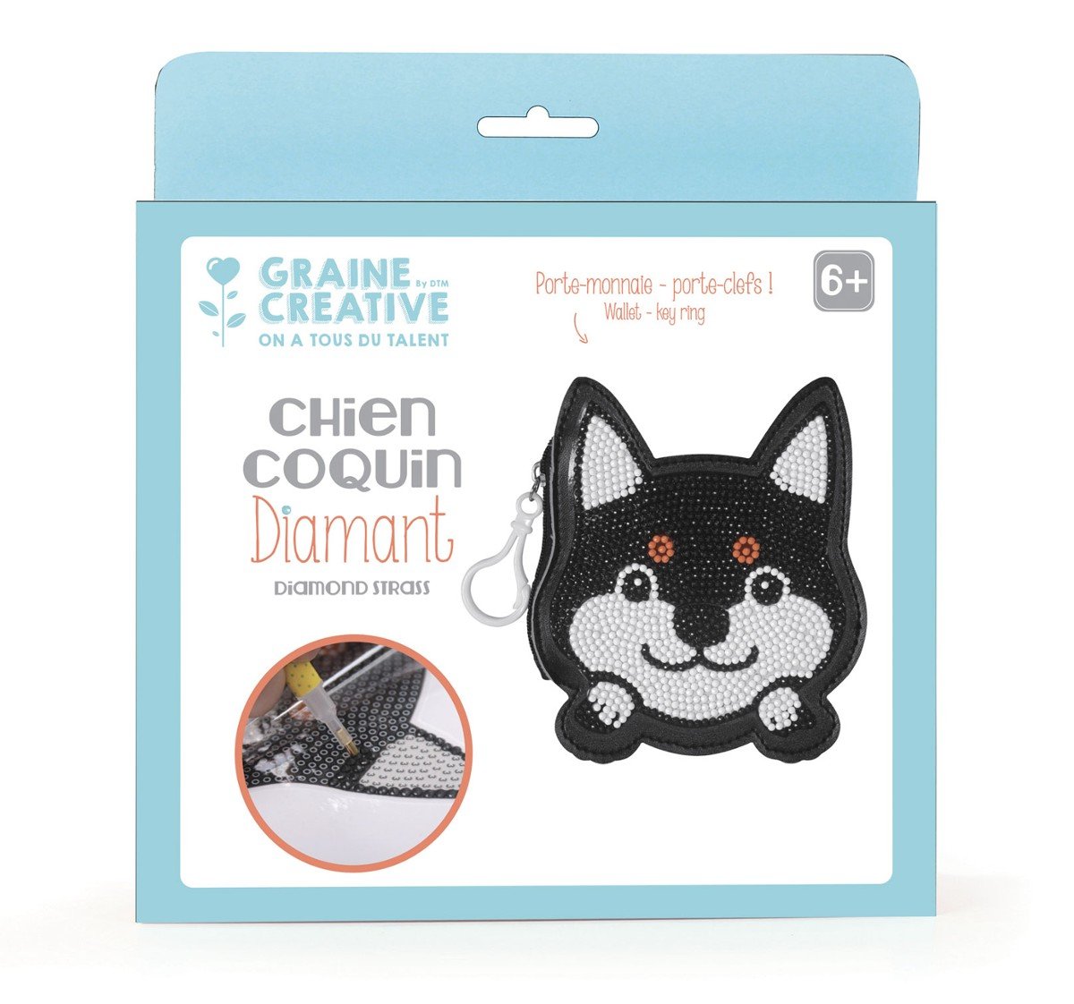 Graine Creative Graine Creative Portmonetka Diamentowa Mozaika Piesek GC-750221