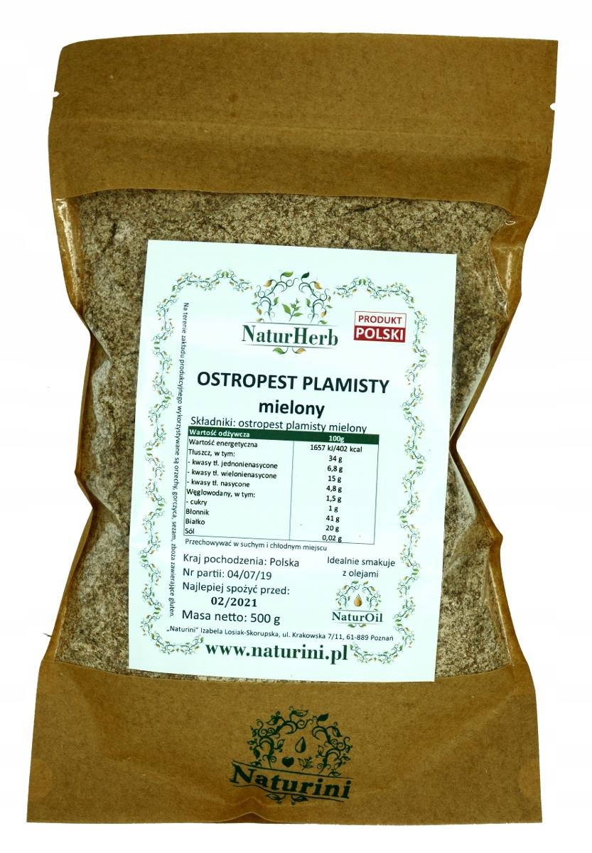 Ostropest plamisty mielony POLSKI 200g NaturHerb