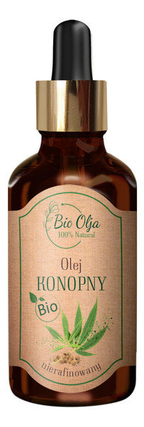 Bio Olja Olja OLEJ KONOPNY 100% zimnotłoczony nierafinowany olej bez konserawntów 50ml